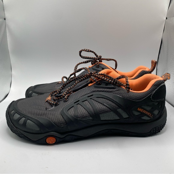 Merrell Womens All Out Blaze Low Hiking Shoes Size 7.5 Black Orange Trail - Picture 7 of 11